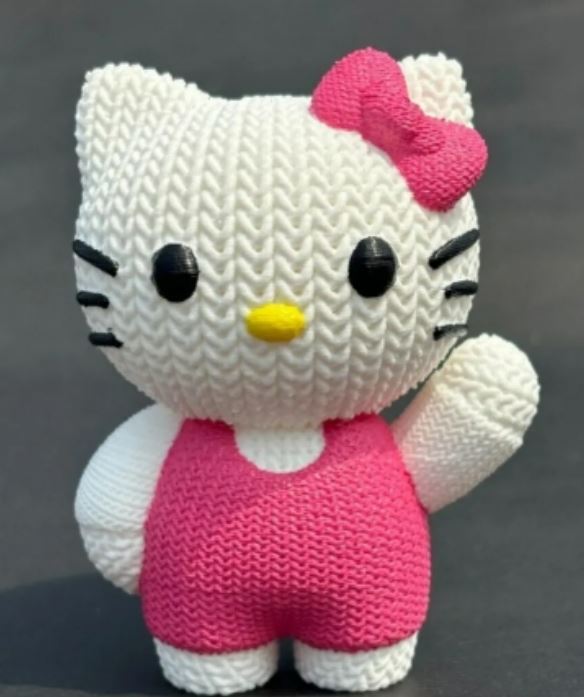 100 Adet - Örgü Görünümlü Hello Kitty Anahtarlık