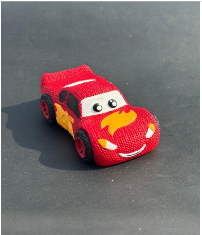 1000 Adet - Örgü Görünümlü Şimşek Mcqueen Anahtarlık