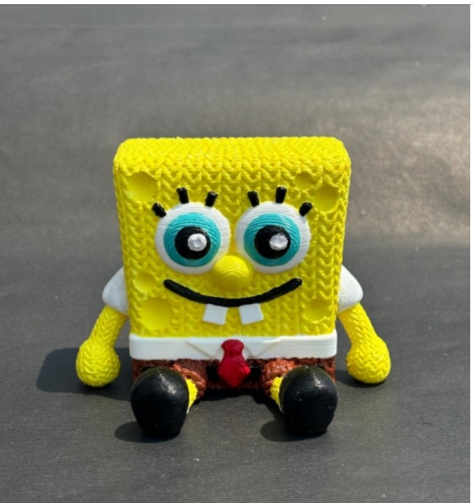 1000 Adet - Örgü Görünümlü Sünger Bob Anahtarlık